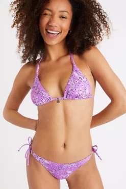 Bikini imprimé bandanas coloris lilas Rico & Lina Benita-Banana Moon Online