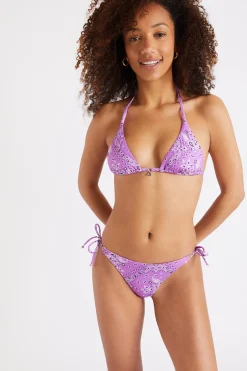 Bikini imprimé bandanas coloris lilas Rico & Lina Benita-Banana Moon Online