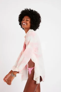 CHEMISE Tunique Beachwear rose PAROO ARUTA S-Banana Moon Hot