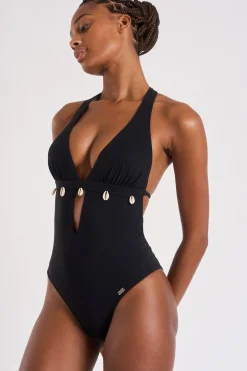 MAILLOT 1 PIECE SHELLINA BLACK-Banana Moon Fashion