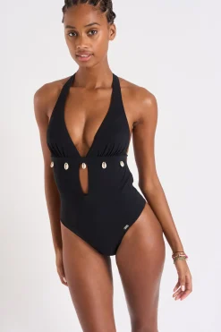 MAILLOT 1 PIECE SHELLINA BLACK-Banana Moon Fashion